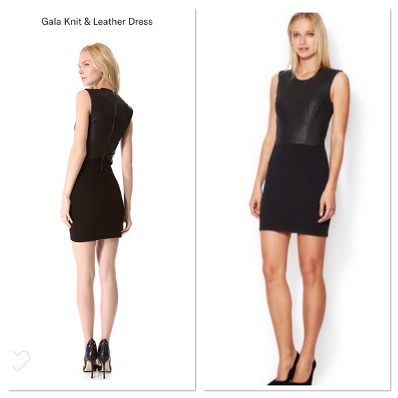 Helmut Lang Gala Knit and Leather Dress NYE - Picture 6 of 7